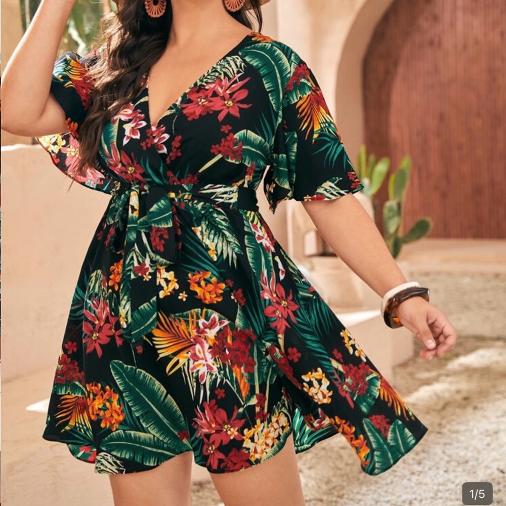 Floral Wrap Dress